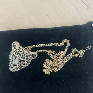 Gold Leopard Pendant Necklace